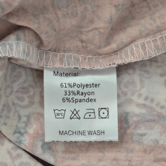 NWT | Multi-Color Patterned Patchwork Top | Short Sleeve | Size Small - Picture 5 of 6